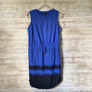 Simply Vera Blue & Black Tie Dye Stretch Dress